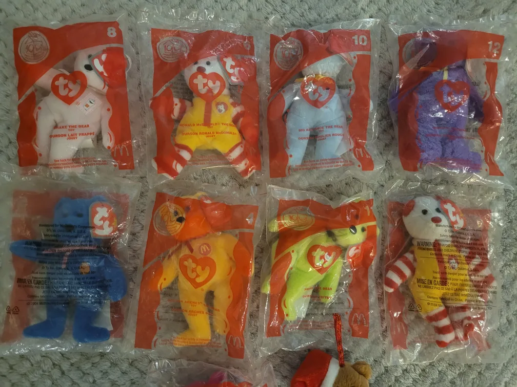TY 10 Teenie Beanie Baby original 2004 happy meal toy image indicator(2)