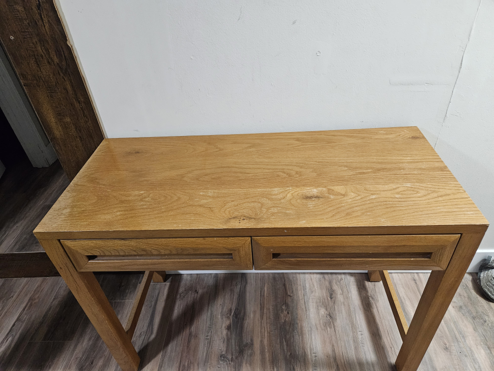 Wooden Table with two drawers - photo 3