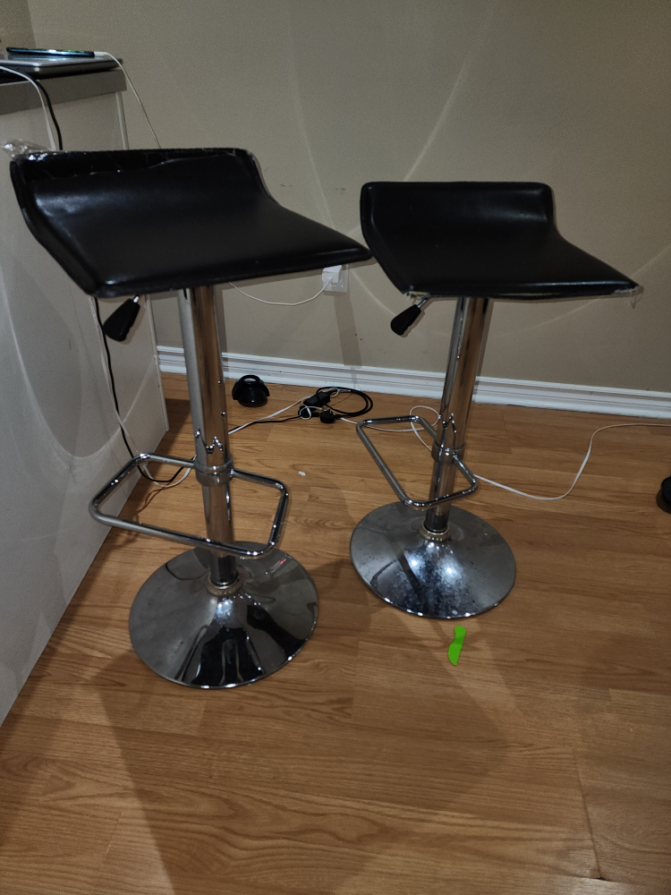 Set of 2 Black Bar Stools - photo 2