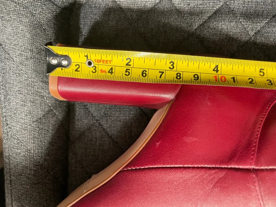 Zara Burgundy Leather Knee High Boots image indicator(8)