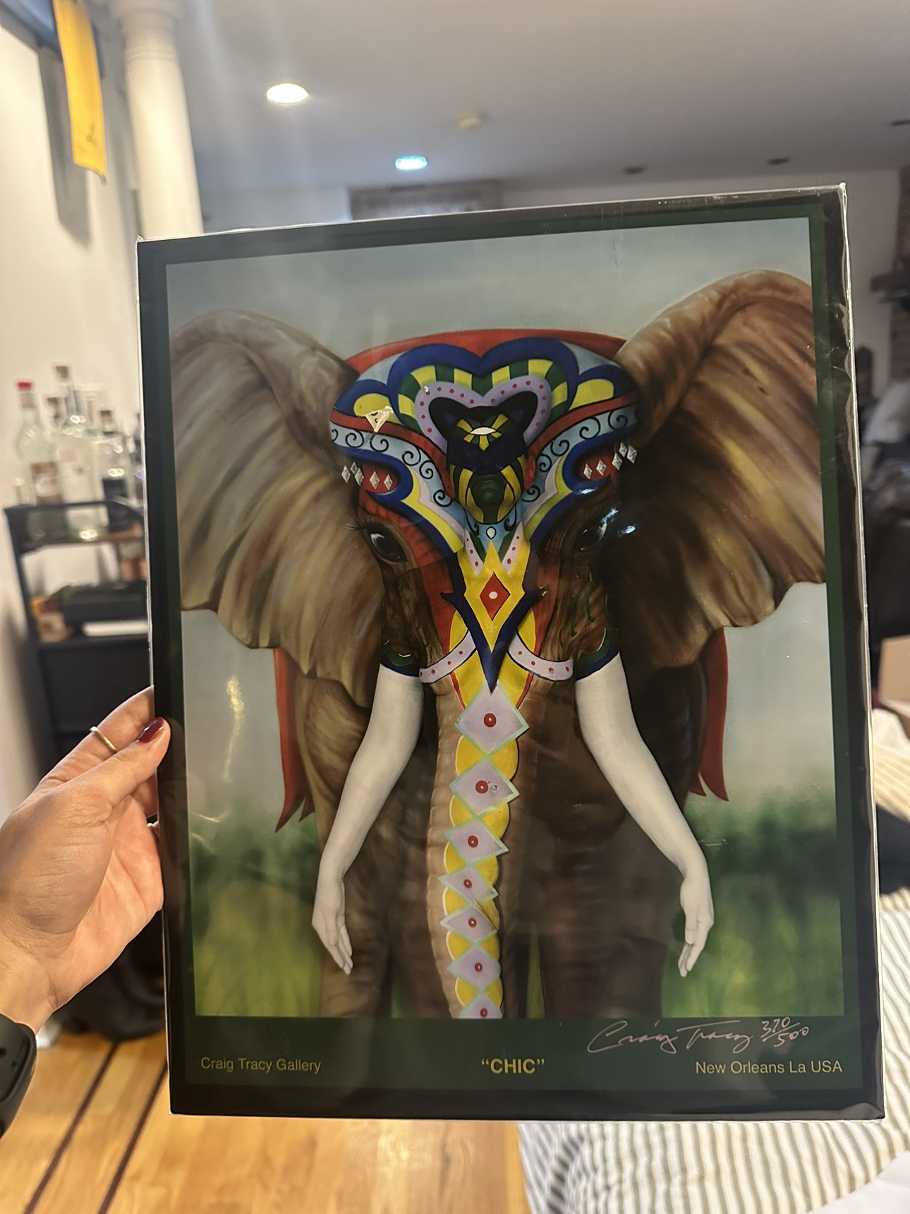 Craig Tracy Gallery "Chic" Elephant Body Painting Print