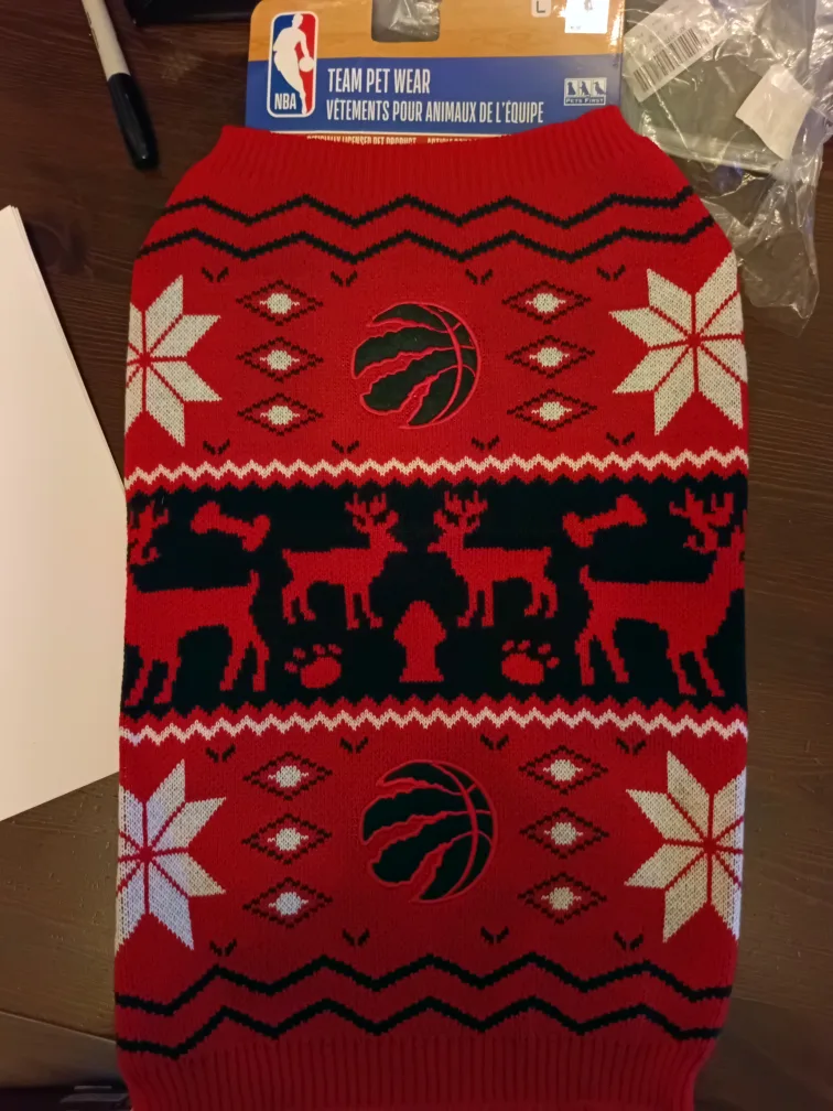 Toronto Raptors Pet Sweater - Size Large image indicator(4)