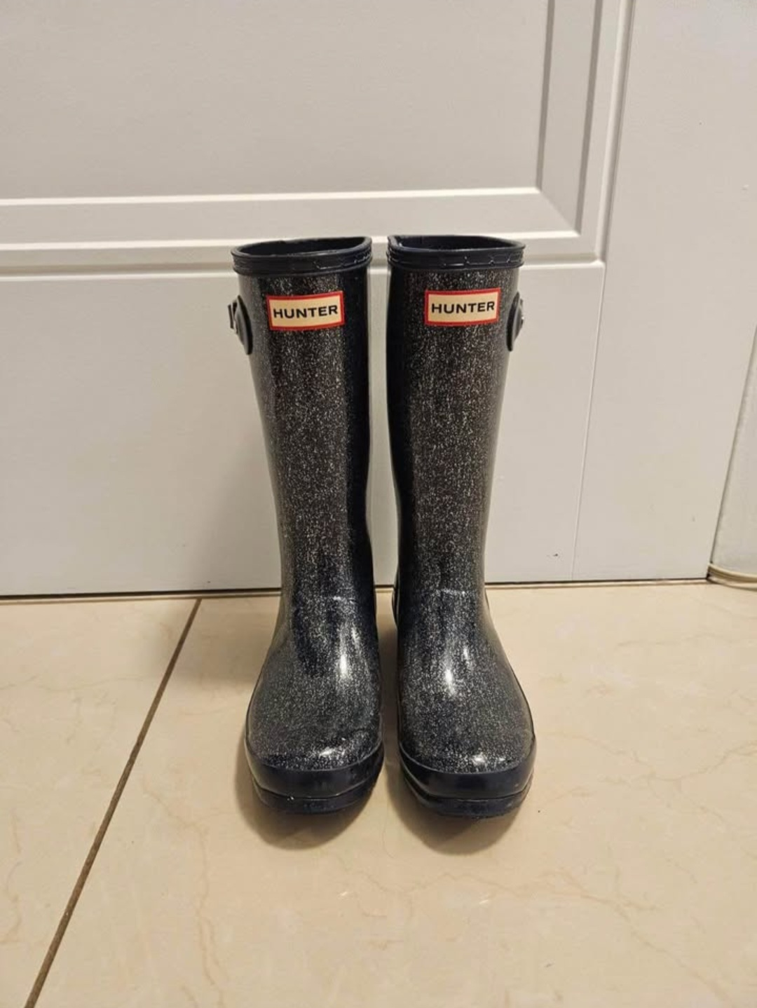 Women's Hunter Glitter Rain Boots (Size 5)