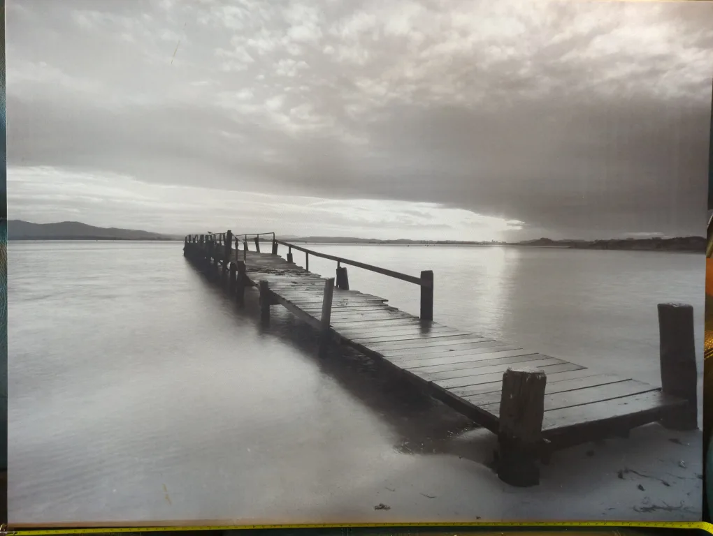 Black and White Photo Print - Dock and Water thumbnail