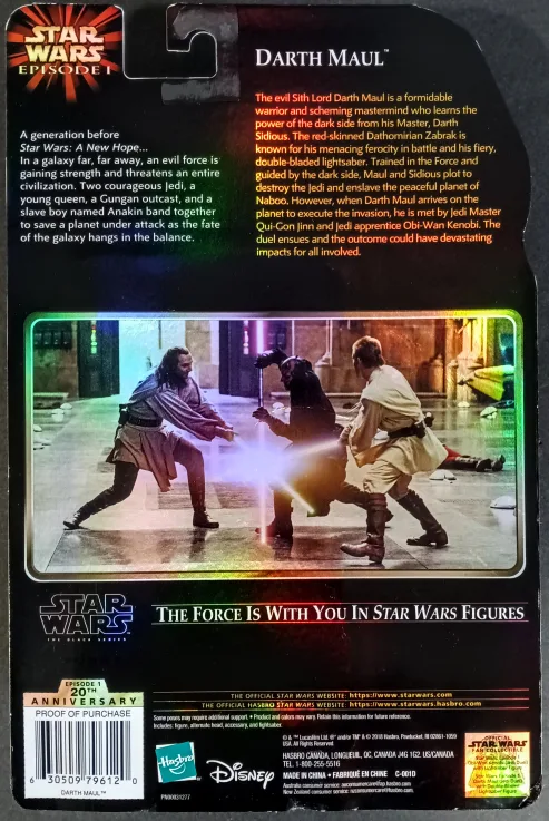 Star Wars Episode 1 Darth Maul 20th Anniversary Action Figure image indicator(2)