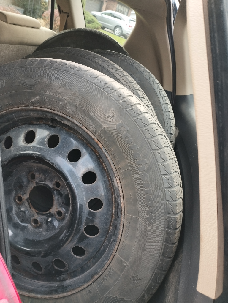 Set of 4 used Winter Tires with rims