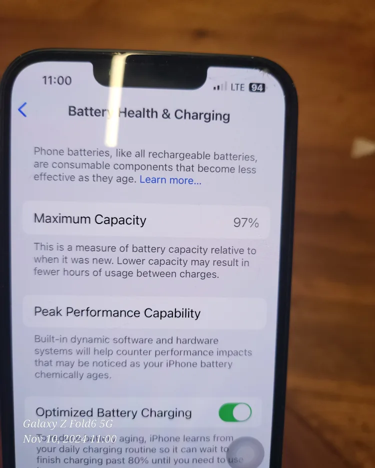 Iphone 14 ,Battery 97% .Midnight , 128Gb, IOS18.1 unlocked image indicator(7)