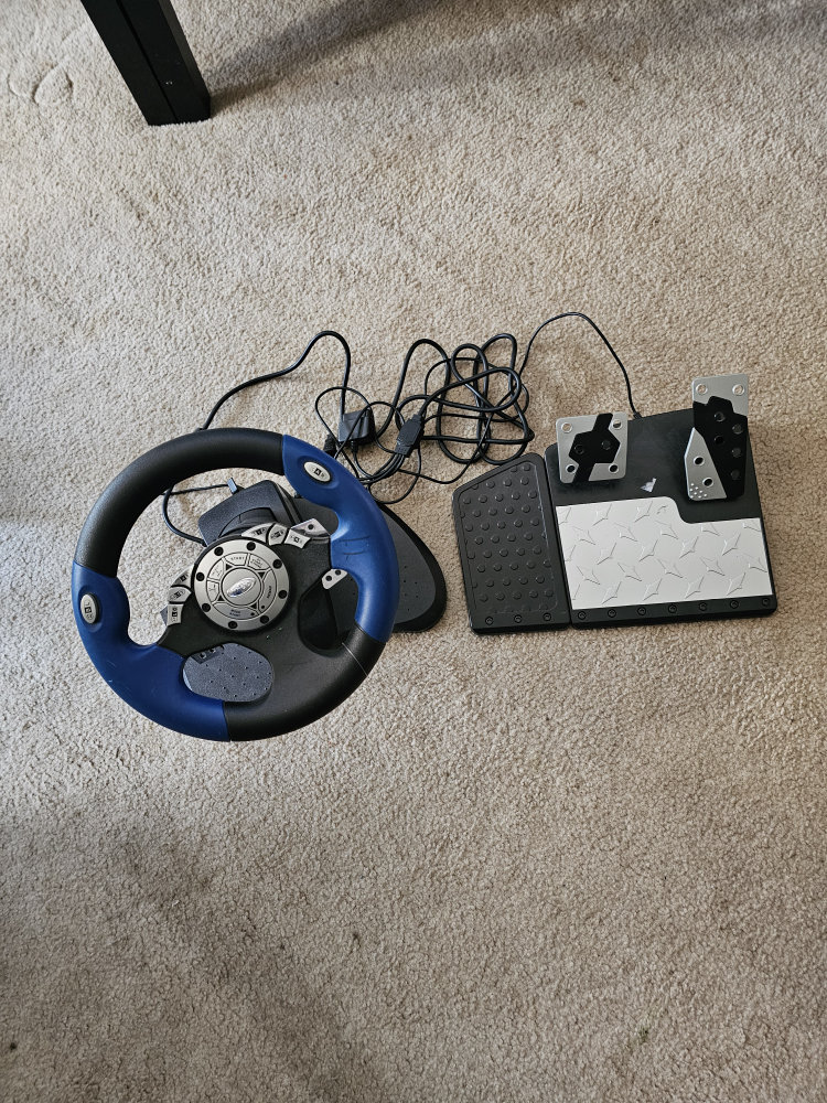 Gaming Steering Wheel and Pedals