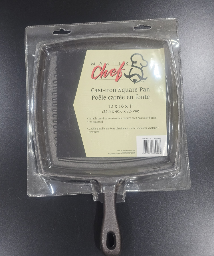 Master Chef Cast Iron Square Pan