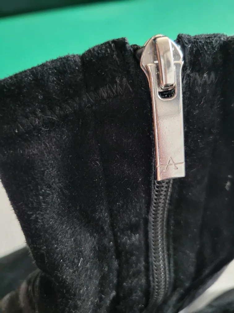 Aquatalia Black Suede Booties made in Italy image indicator(3)