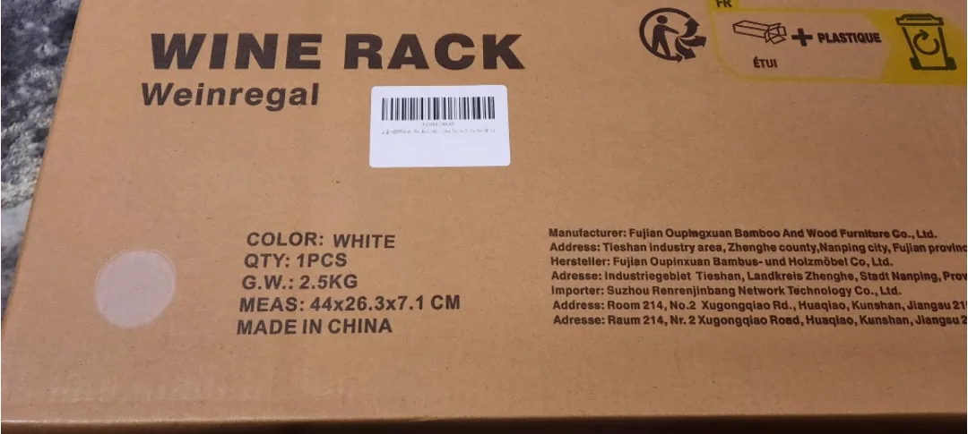 Brand New x2 SMIBUY Wine Rack - 4 Tier, Black/White image indicator(5)