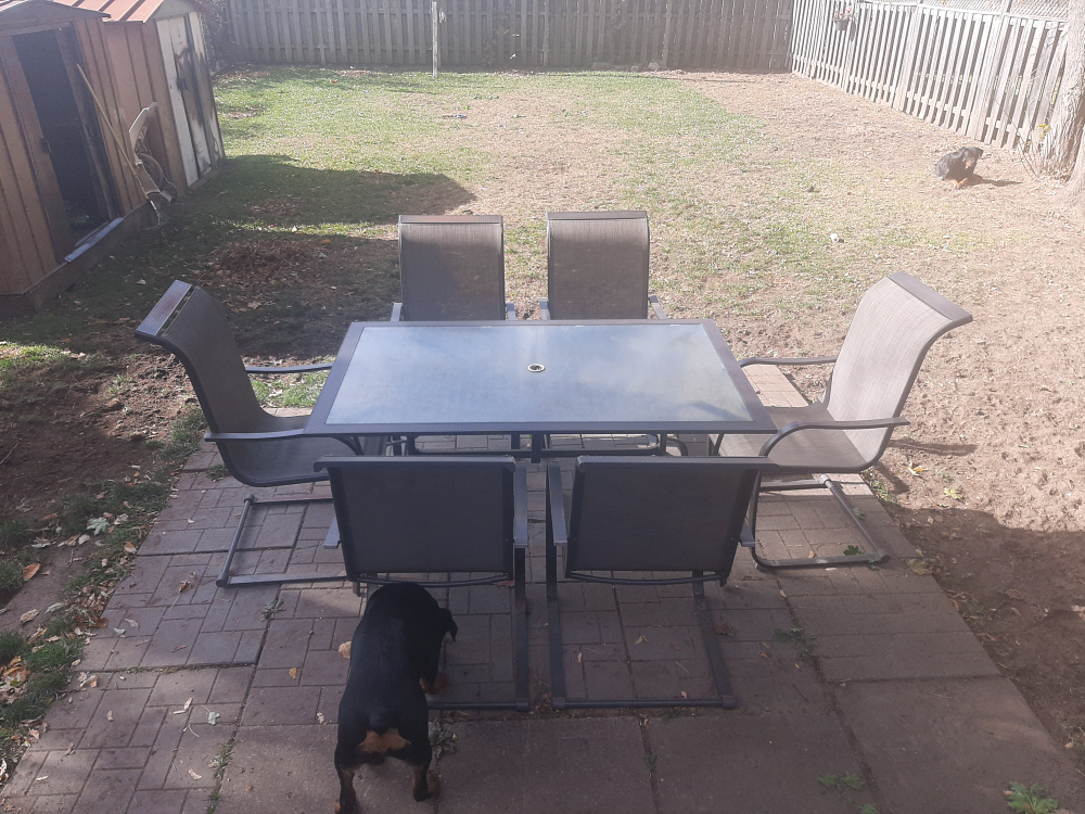 6-Piece Patio Set with Glass Top Table - photo 2