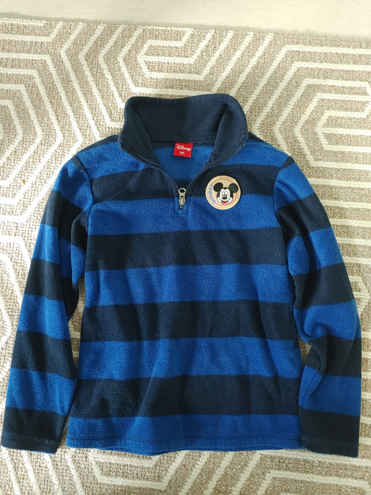 2 Disney Mickey Mouse Striped Fleece Pullover