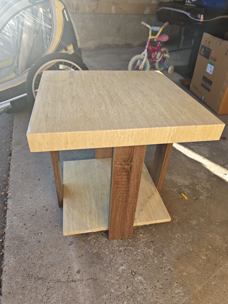 Square Coffee Table with Shelf