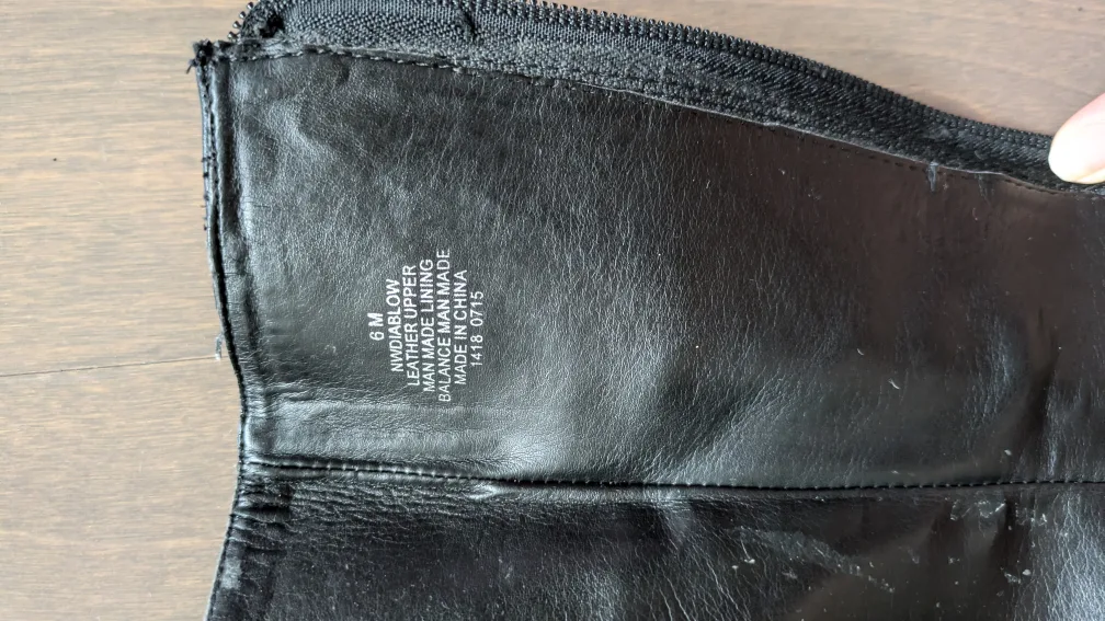 NEW Nine West Diablo Leather Zip Up High Riding Boots image indicator(7)