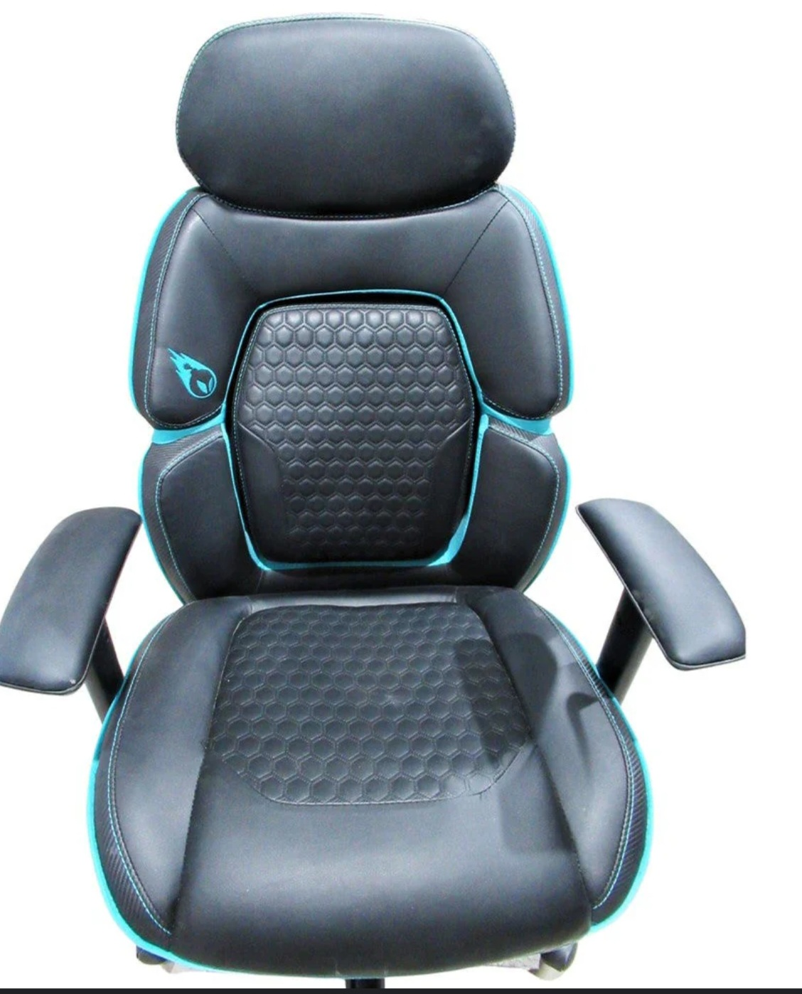 Gaming Chair with Blue Accents