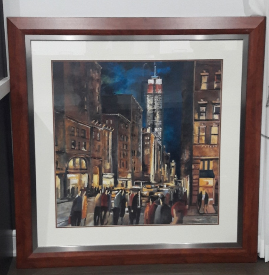 Framed Cityscape Painting
