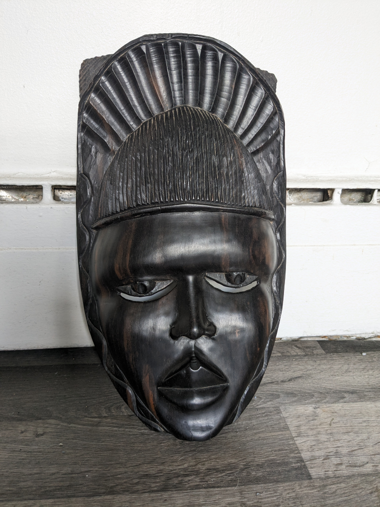 Ebony African tribal mask