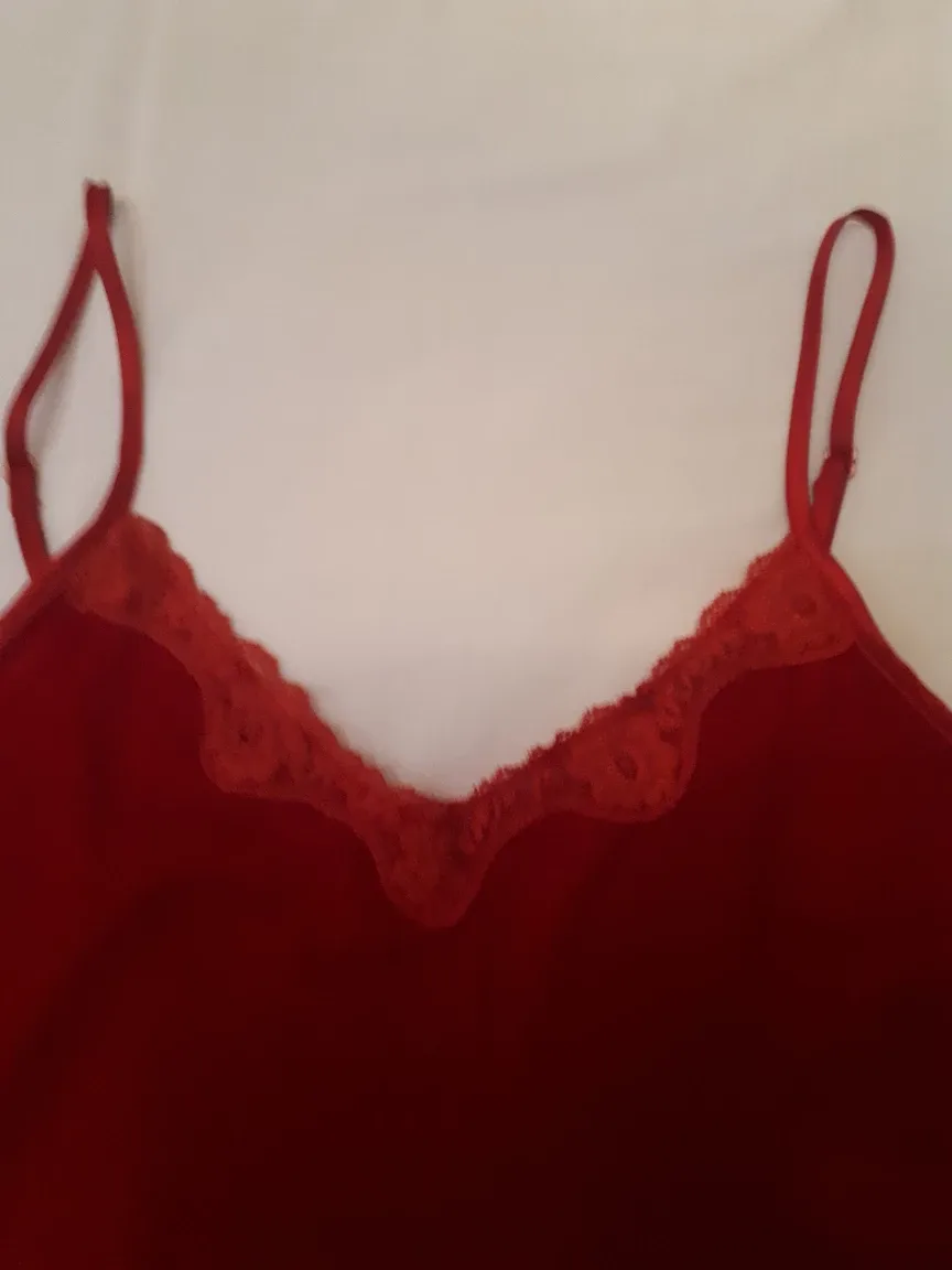 Red Lace-Trimmed Night Shirt image indicator(2)