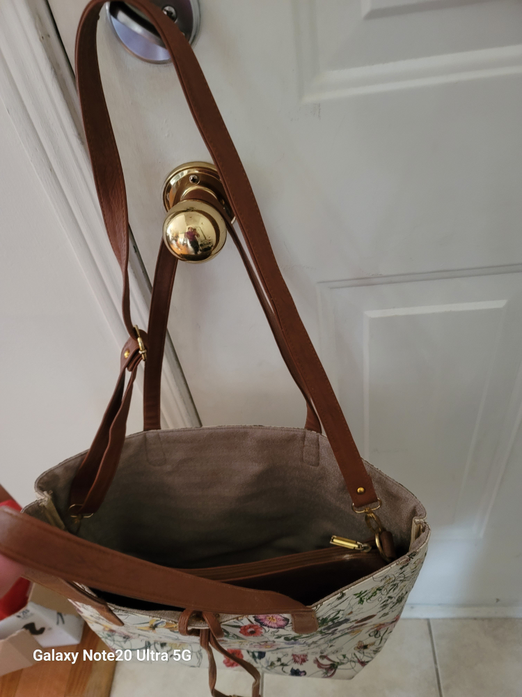 Floral Tote Bag with Detachable Pouch - photo 4