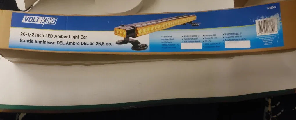 Voltking 26-1/2 inch LED Amber Light Bar image indicator(2)