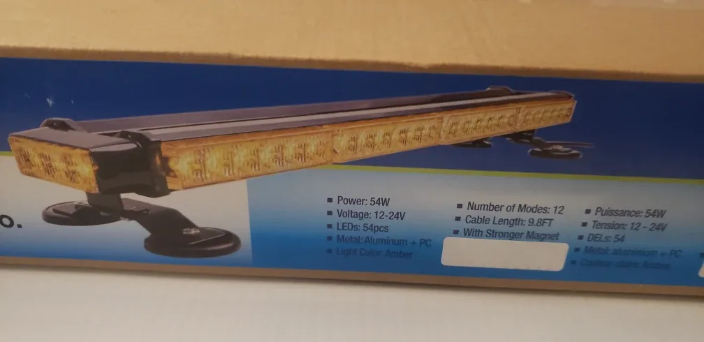 Voltking 26-1/2 inch LED Amber Light Bar image indicator(5)