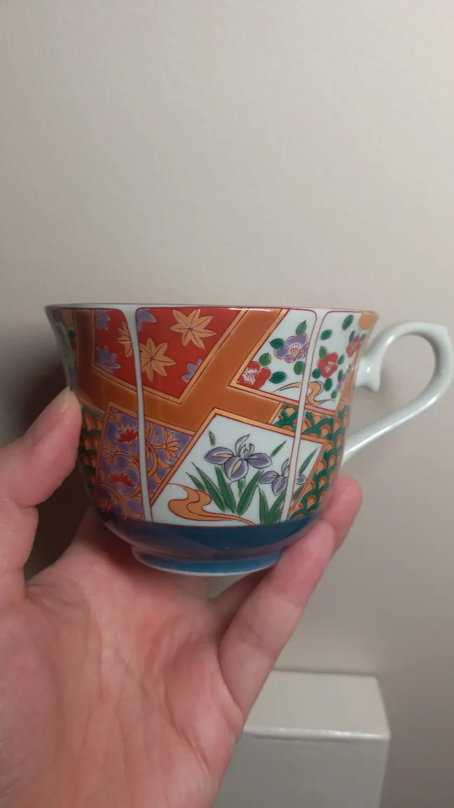 Vintage Arita Porcelain Teacup and Saucer image indicator(2)