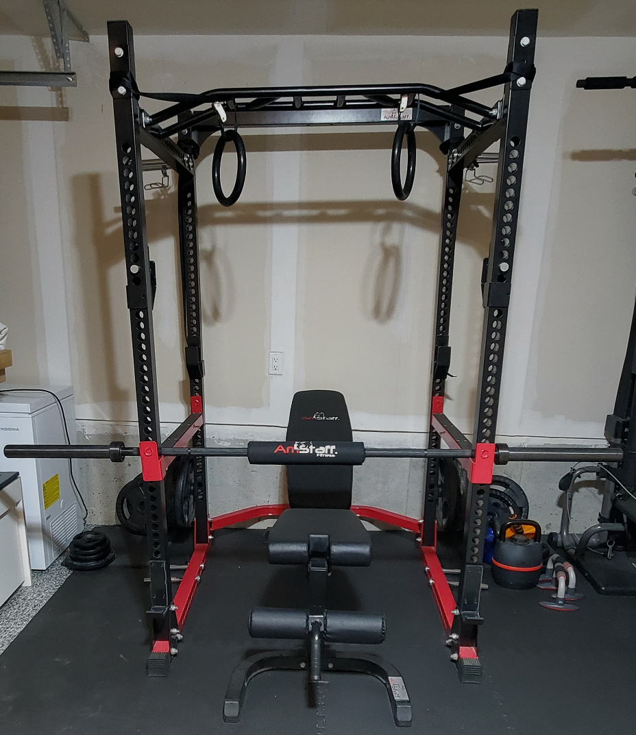 AmStaff Fitness Gym Rack (with all weights and barbell)