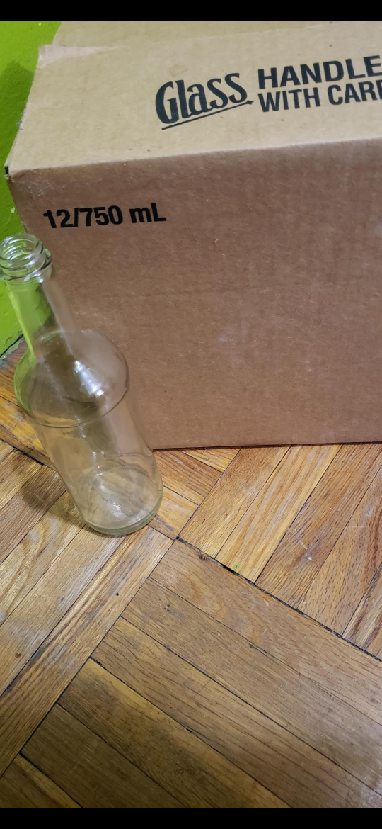 Empty Glass Bottles with tops