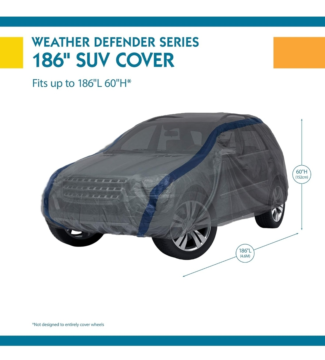 Duck Covers A3SUV186 Weather Defender SUV Cover - Grey - photo 2