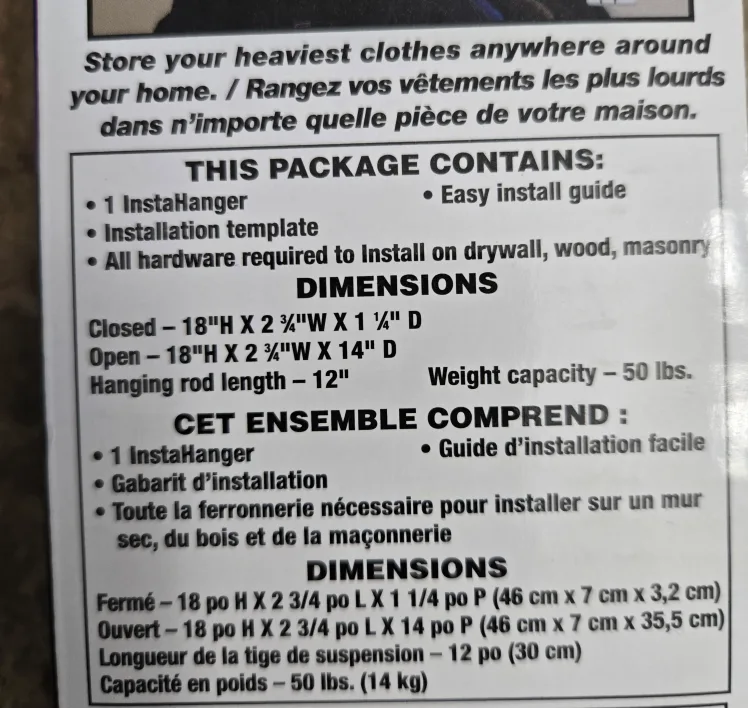 InstaHanger Heavy Duty Clothes Storage System image indicator(2)