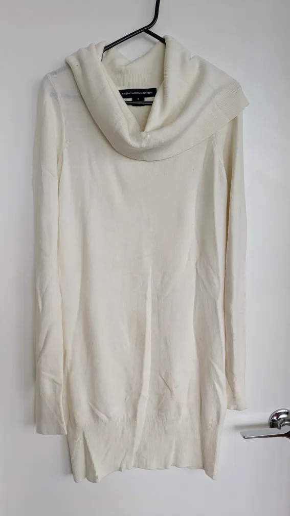 White Cowl Neck Sweater #freecycle thumbnail