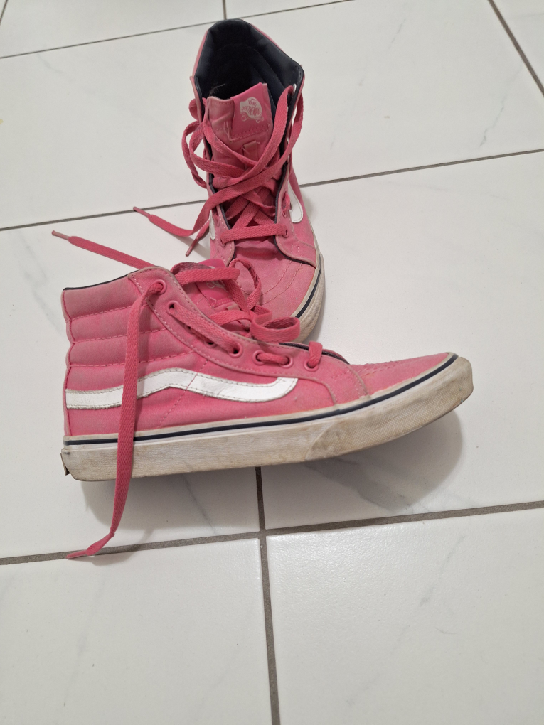 Pink Vans High-Top Sneakers