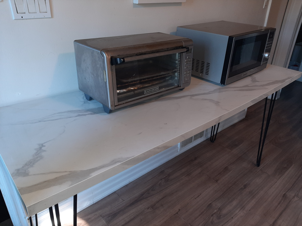 Marble (hardwood) Countertop Table with hairpin legs - photo 2
