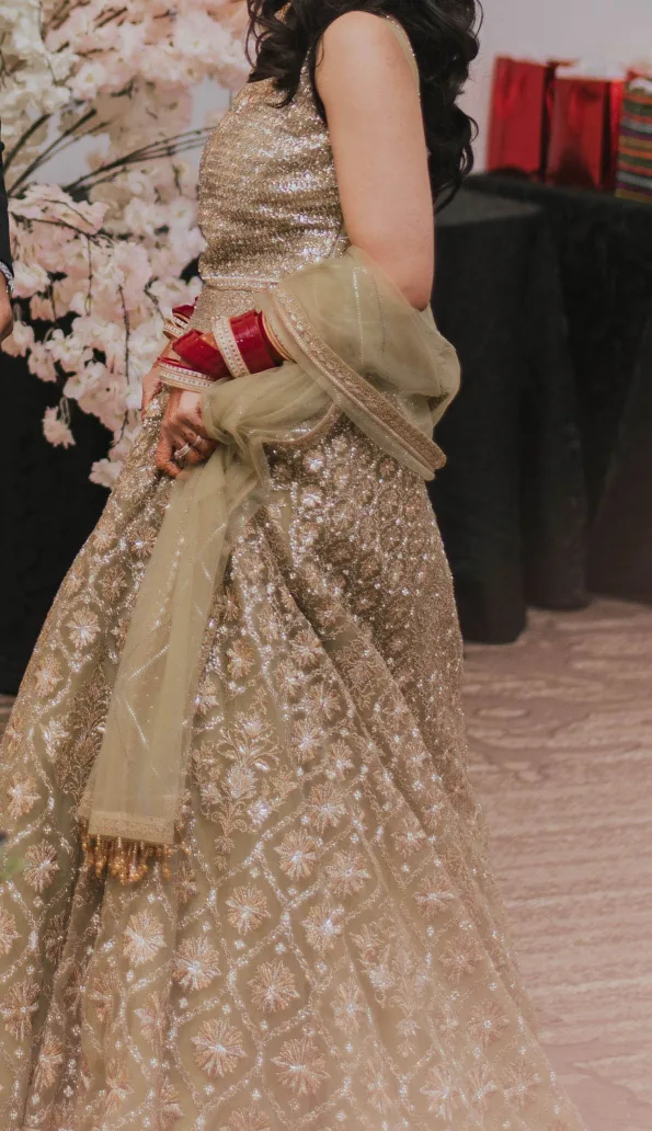 Green  Sequin and Embroidered Dress image indicator(4)