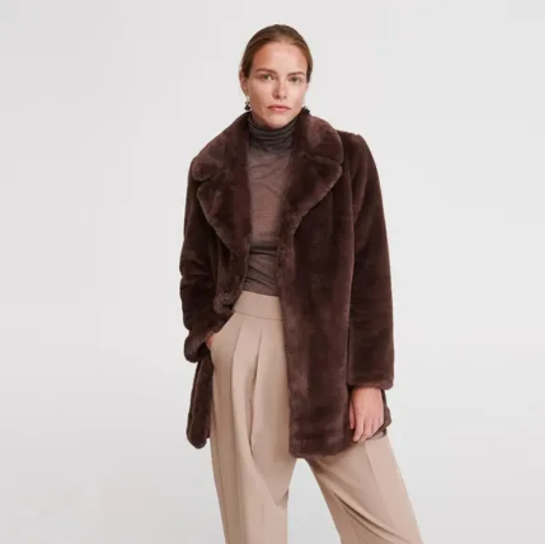 Zara Faux Fur Coat image indicator(2)