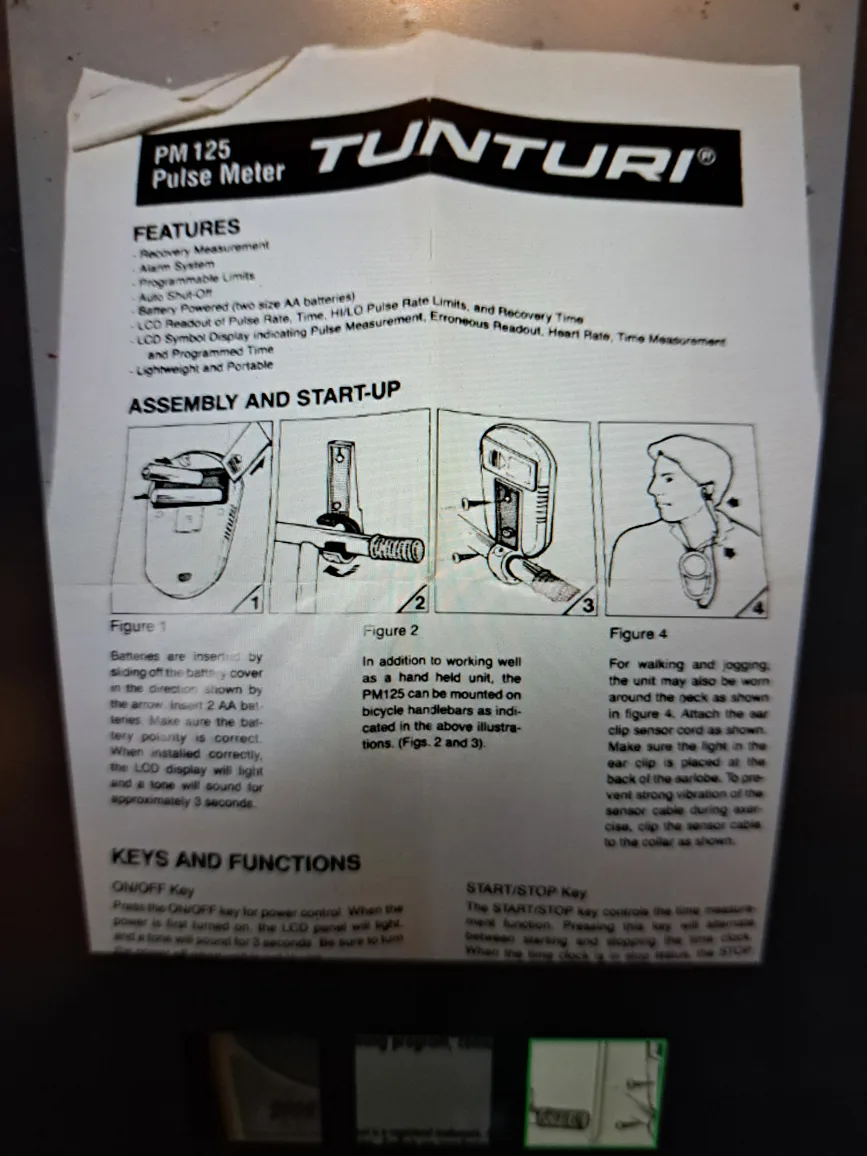 Tunturi PM 125 Pulse Meter image indicator(3)