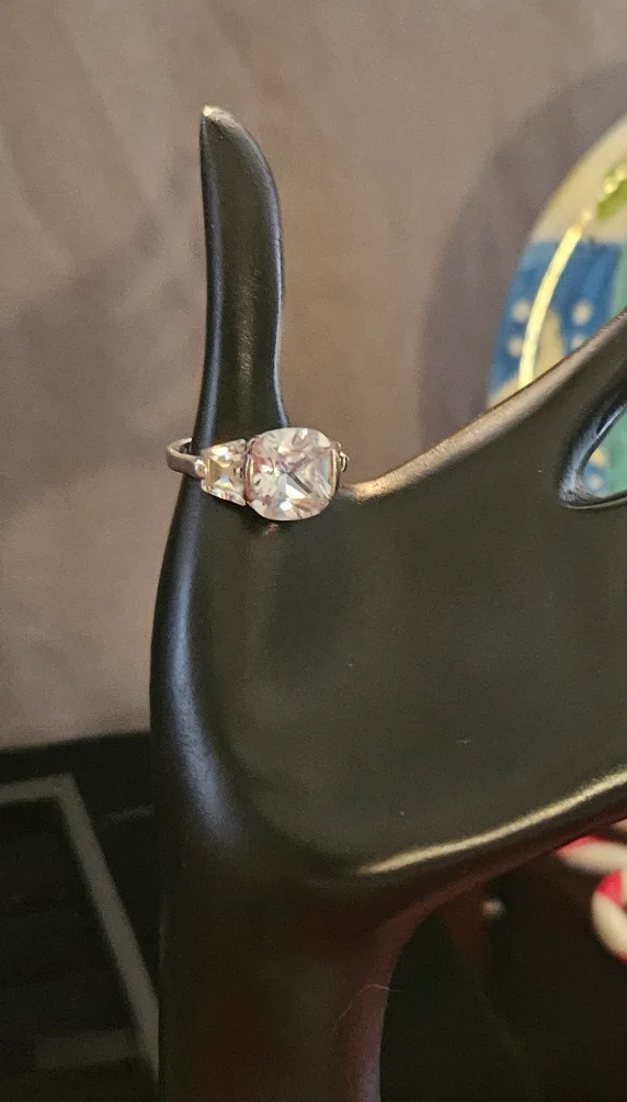 Vintage Sterling Silver Engagement Ring 💍 image indicator(9)