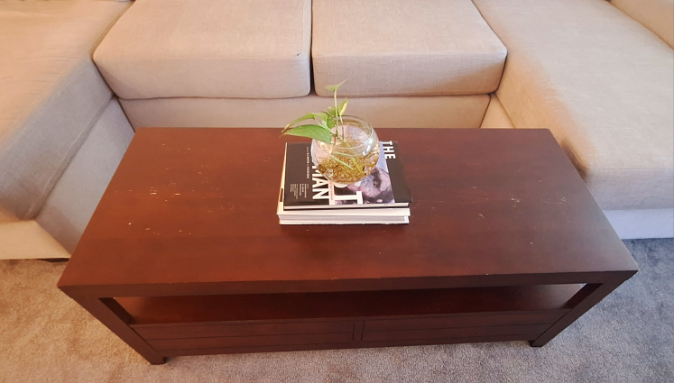 Dark Wood End Table - photo 2
