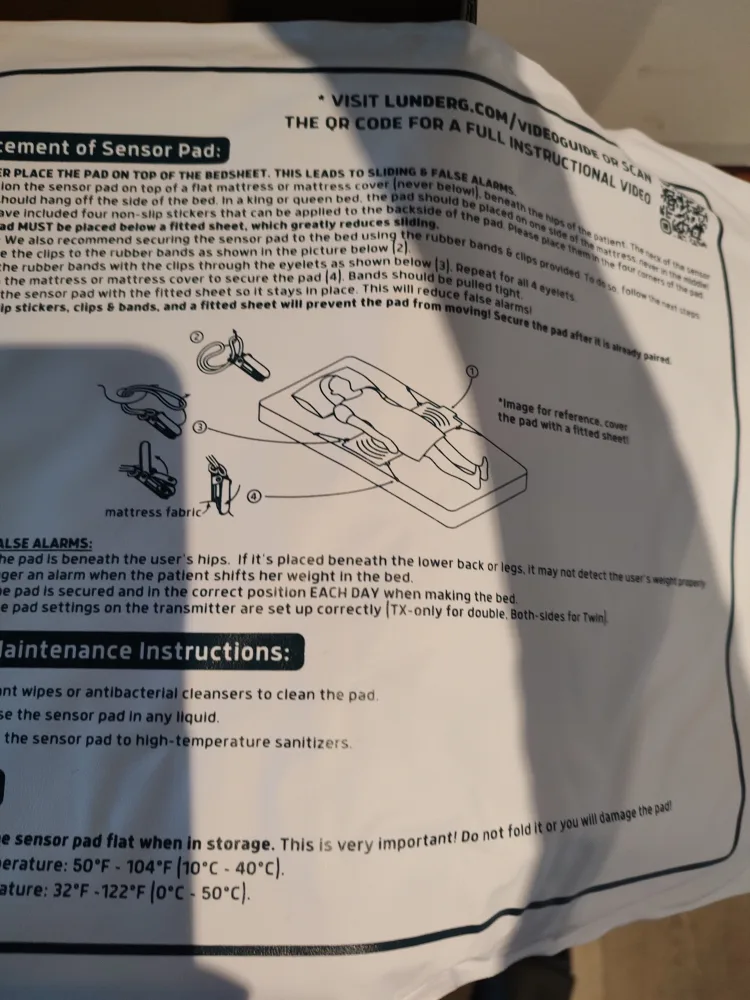 Lunderg Early-Alert Bed Alarm Sensor Pad image indicator(5)