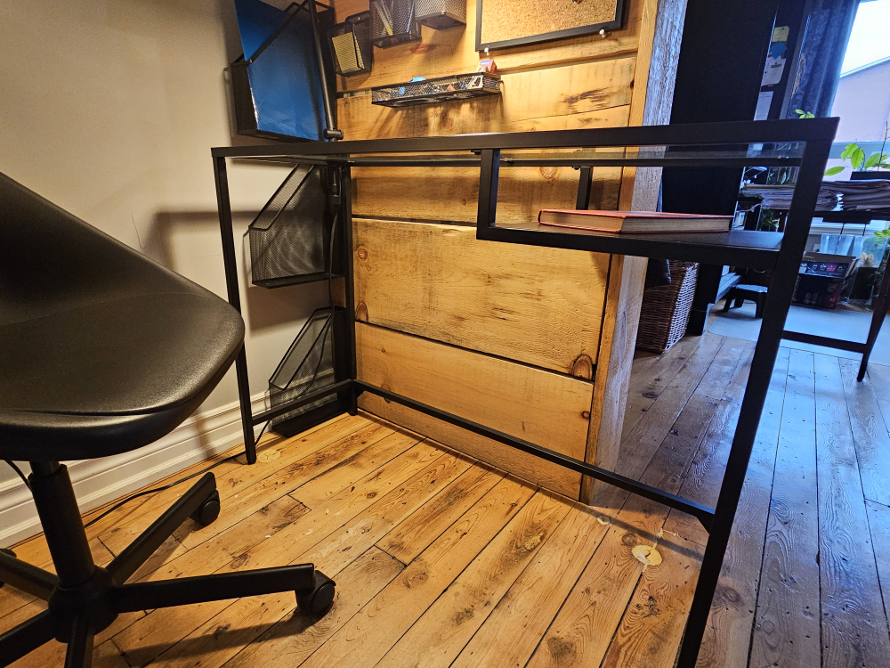 IKEA office set up: desk and chair. - photo 3