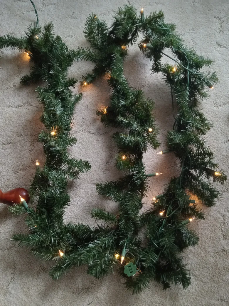 Christmas Garland with Lights (set of 2) - total 18-20 ft long thumbnail