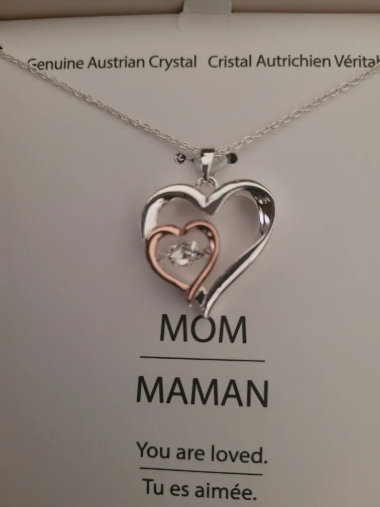 NEW Genuine Austrian Crystal Heart Necklace image indicator(3)