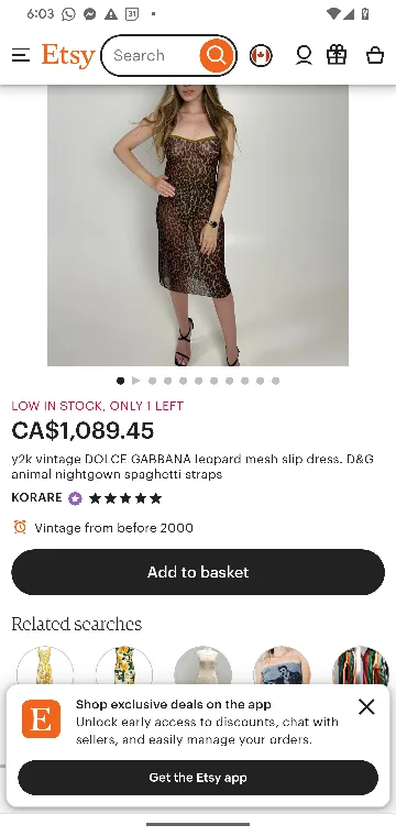 very rare 90's vintage d&g🐆leopard slip + matching freebies❣ image indicator(3)