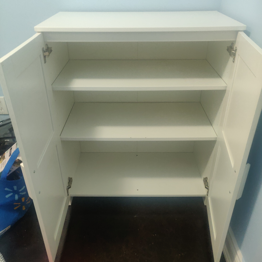 White Cabinet with Shelves - photo 2
