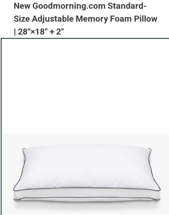 Goodmorning.com Adjustable Memory Foam Pillow - photo 2