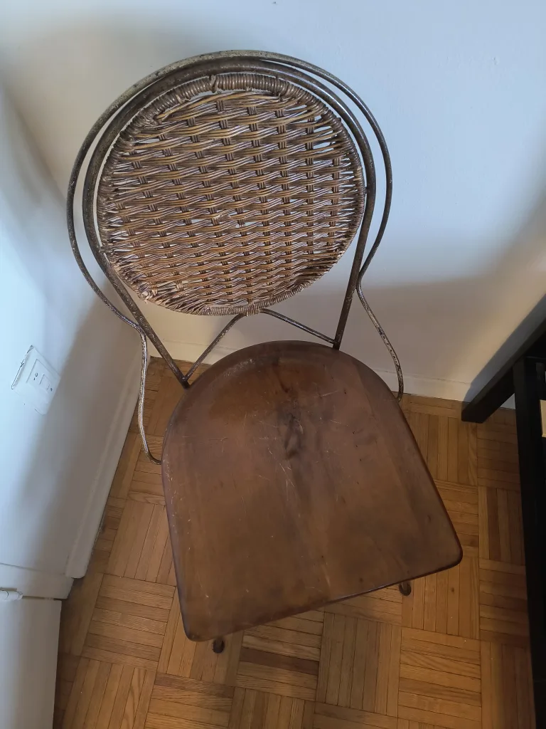 outdoor/indoor rustic wicker & wood chair -2 available image indicator(2)