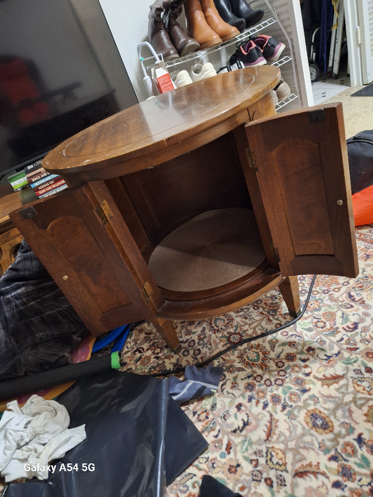 vintage round coffee table - photo 2