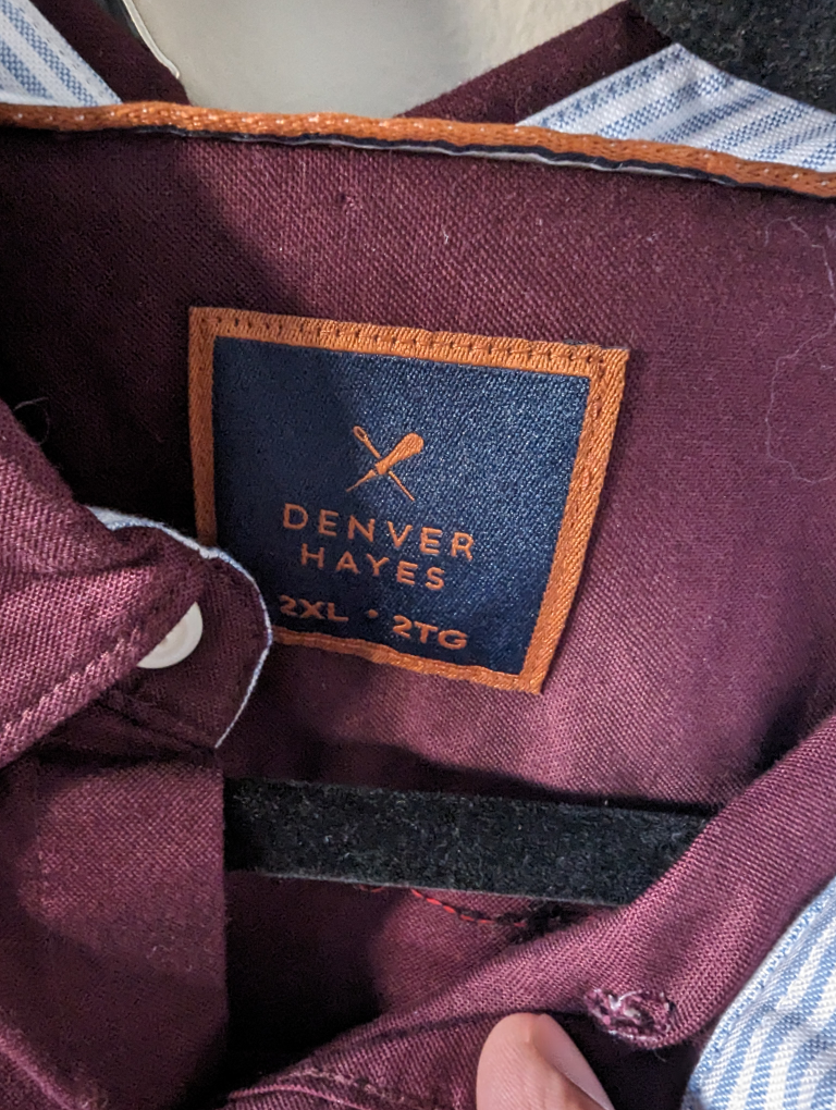 Denver Hayes Burgundy Bear Button Up Shirt - photo 3