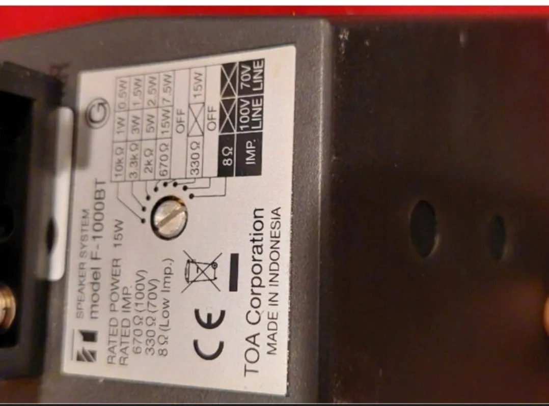 TOA F-1000BT Wide-dispersion Speakers in black image indicator(3)